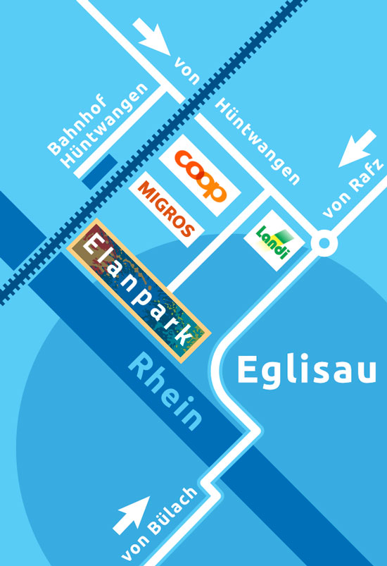 Anfahrtsplan elanpark Eglisau